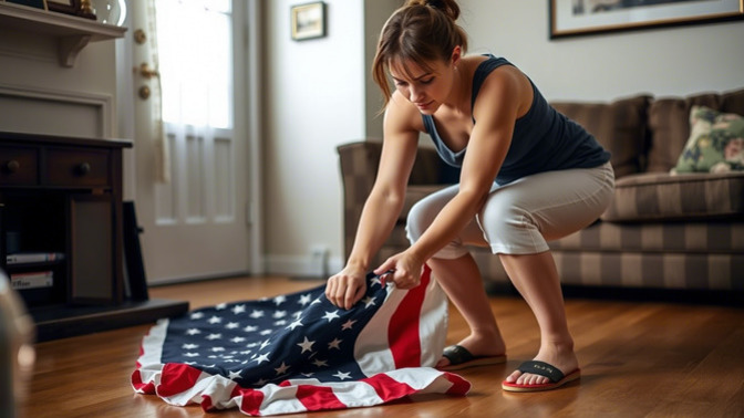 Is it okay to use your country's flag as a rag to clean the house?