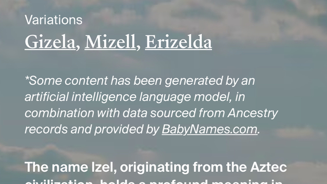 What do y'all think about the name Izel?