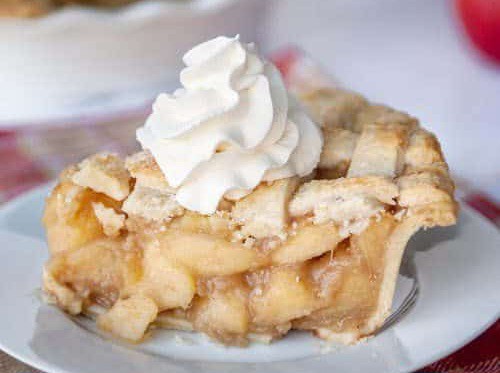 What goes on apple pie?