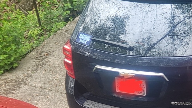 Why the hell would anyone keep a Harris/Waltz sticker on their car?