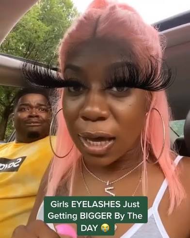 Girls. why are so many girls wearing ridiculous eyelashes that dont even see their face?