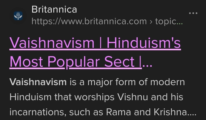 vaishna has more followers of vishnu than other sects