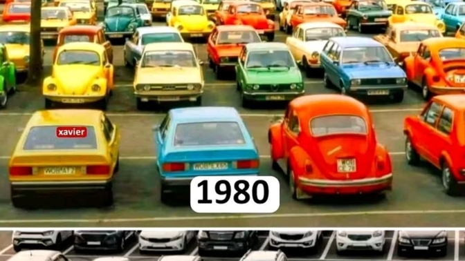 Thoughts on the change in car colors between 1980 and 2025?