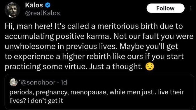 What are your thoughts on this take about the difference between men and women's struggles?