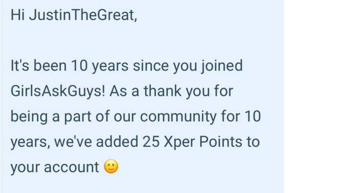 How long have you been on GAG for?