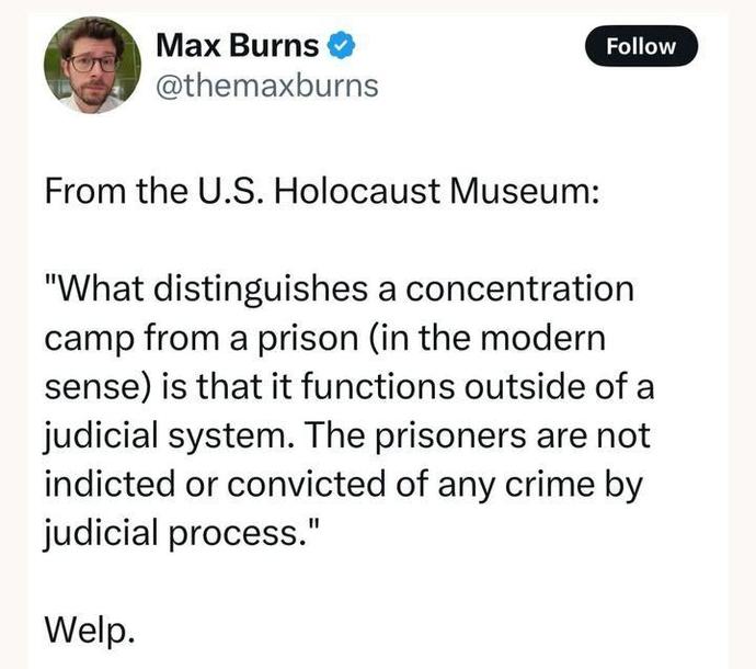 Will Trump be sending citizens to concentration camps now?