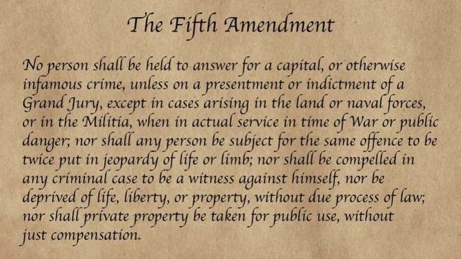 Hey did YOU know that the 5th amendment of the US constitution uses the word ‘person’ & not ‘citizen’ shall receive due process if accused of a crime?