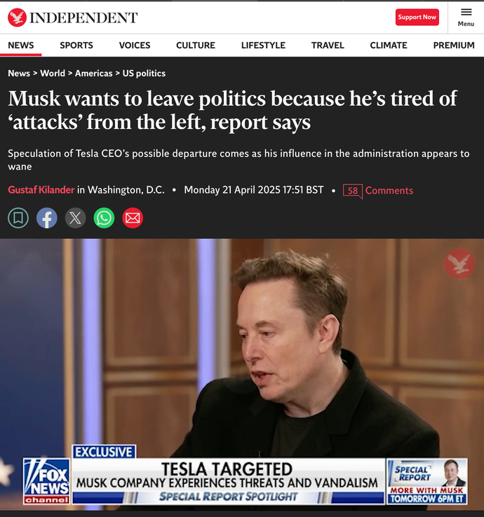 Ahh…billionaire astonished at consequences of politics?