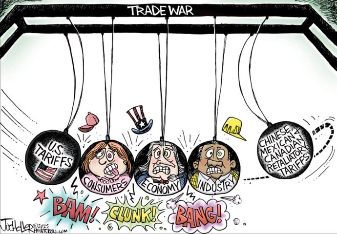 Isn't it interesting that Trump is backing down on tariffs after American CEOs are warning of empty shelves in stores?
