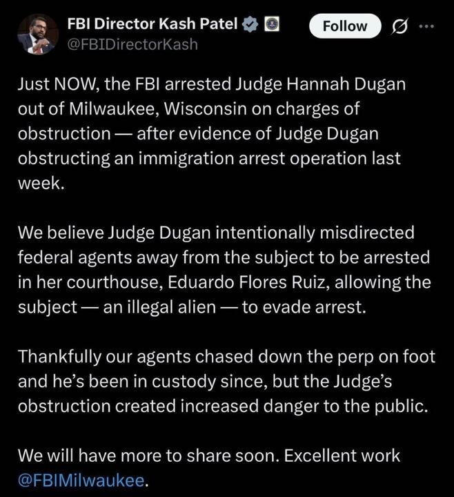 He was arrested!