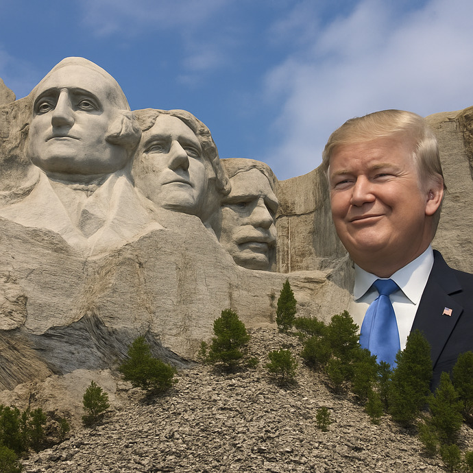Why haven't we put Donald Trump on Mt Rushmore yet?