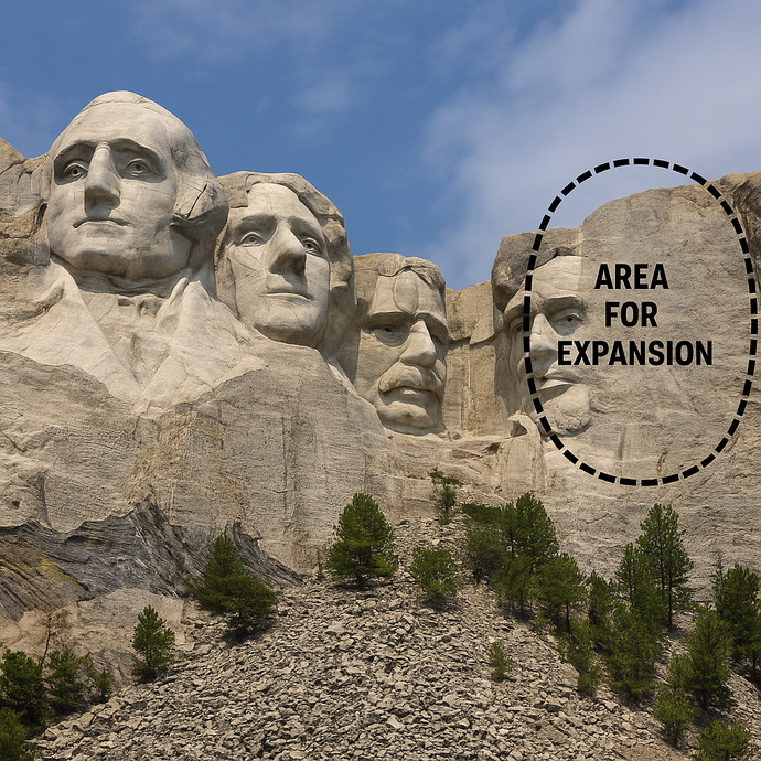 Why haven't we put Donald Trump on Mt Rushmore yet?