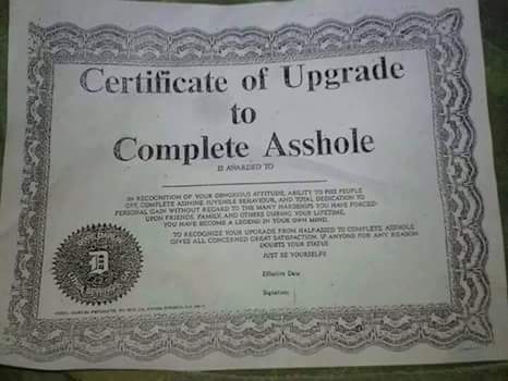 How many assholes have you met in your life, or have you stopped counting?