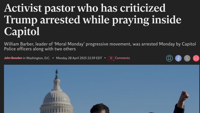 Wow so you can do a coup in the Capitol but not pray?