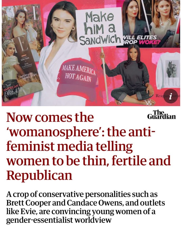 Womansphere. Why the outrage over women advising each other how to look after their partners, eat healthy, raise kids ?