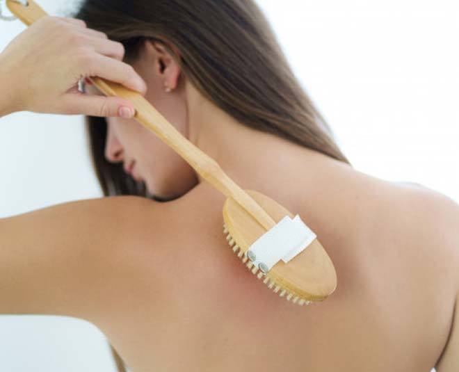 What method do you use for scrubbing your back?