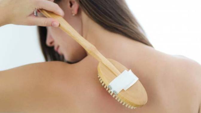 What method do you use for scrubbing your back?