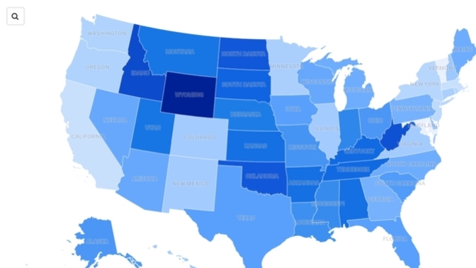 What does this US map represent?