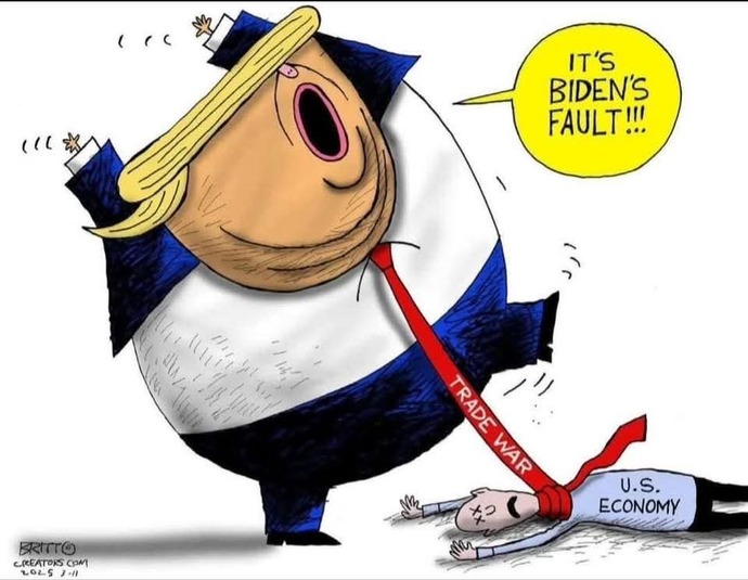 Now that the US economy has had the worst quarter since the COVID era due to Trump's abrupt policy changes, who will he blame next for this failure?