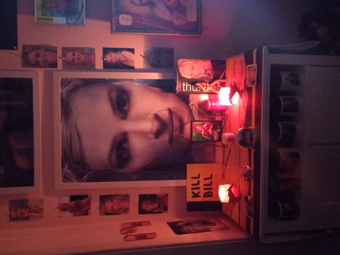 Friends what do you think of my love shrine of uma thurman?