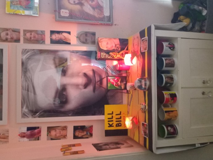Friends what do you think of my love shrine of uma thurman?