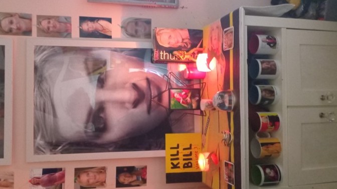 Friends what do you think of my love shrine of uma thurman?