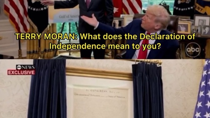 What was Trump referring to when he said the Declaration of Independence is about "unity, love & respect"? Wrong answers only! Bonus points for Brits?