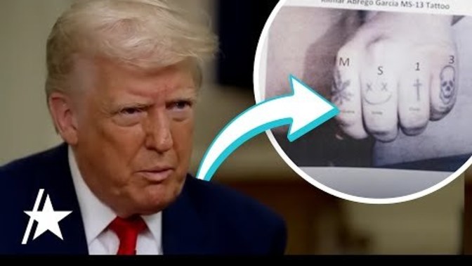 So does Abrego have MS13 tats or is Trump actually losing his mind?