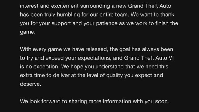 Thoughts on the release date?
