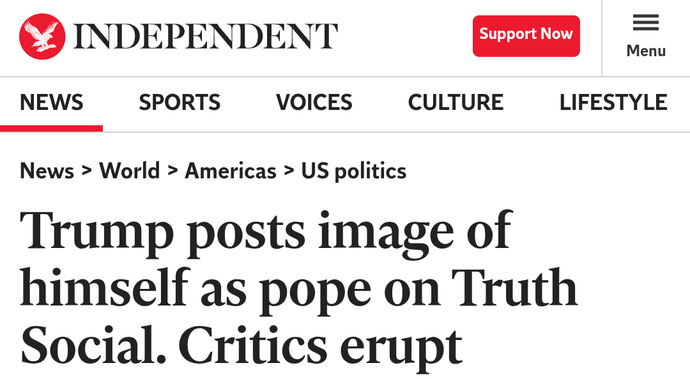 Do You Find Trump Creating An AI Post of Himself Dressed As The Pope Disrespectful?