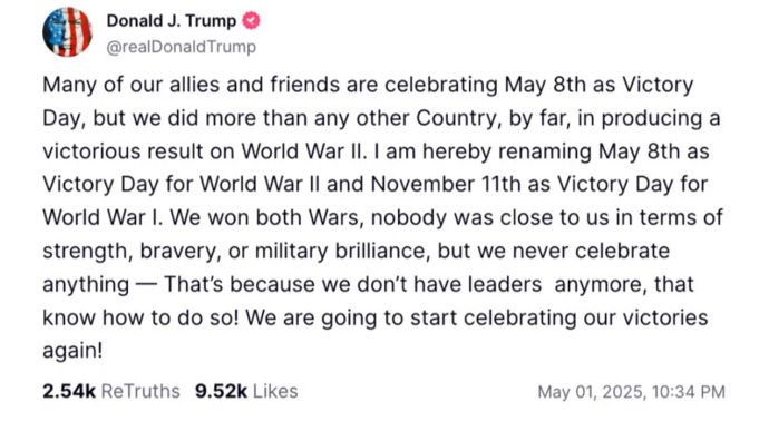 Donald Trump Says He Is Renaming Veterans Day?
