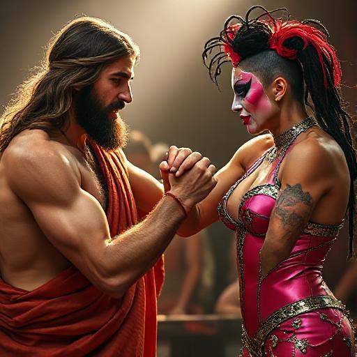 Who would win an arm wrestling match: a christian or a drag queen?