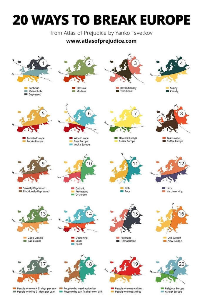 Which map of Europe is dead on balls accurate? Debatable? False? New to you? Unfair? Funny AF? WTF?