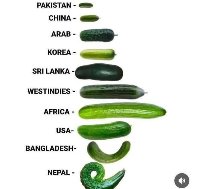 Which countrys cucumber would you like to eat?