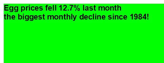 Egg prices fell 12.7% last month, the biggest monthly decline since 1984!! Has there ever been a president who has fulfilled more promises than Trump?