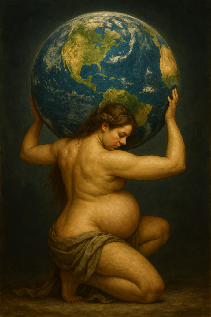For all the mothers out there, did it ever feel like you were carrying the weight of the world?