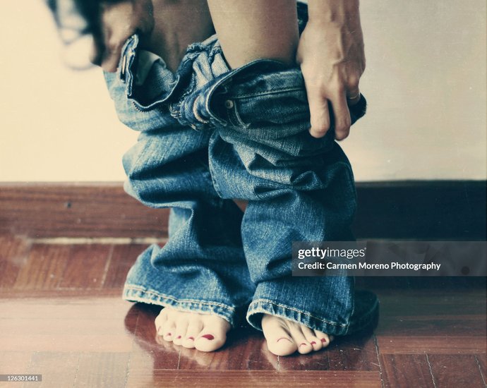 Girls, when undressing do you take your jeans and underwear off at the same time, or do you take your jeans off and then your underwear?