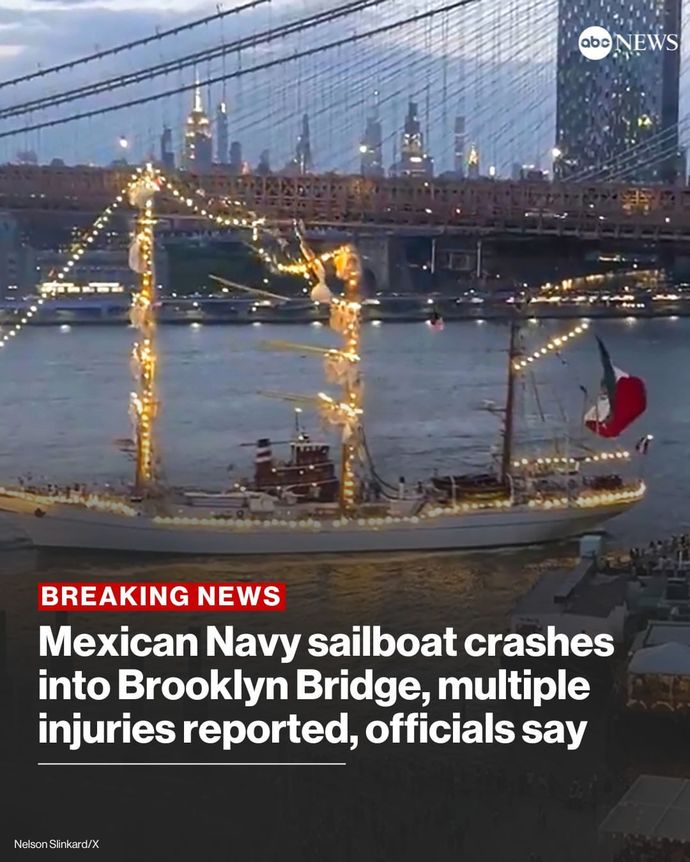 What did you think of the Mexican Navy sailboat crashing into the Brooklyn Bridge last Saturday evening?