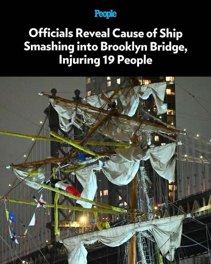 What did you think of the Mexican Navy sailboat crashing into the Brooklyn Bridge last Saturday evening?