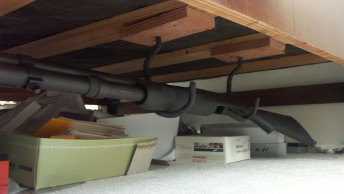 Would you buy this under-bed shotgun mount to have under your bed at your house?