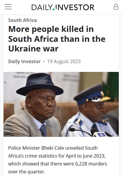 Is there really a problem in South Africa and whom is covering it?