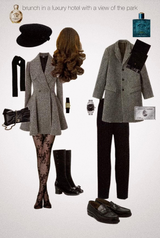Which outfit for him and her is your favorite, and would you wear it with a partner✨?