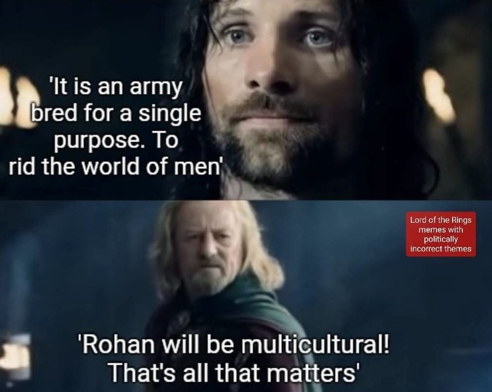 Should Lord of the Rings be remade to be more woke & less racist white supremacy dog whistling?