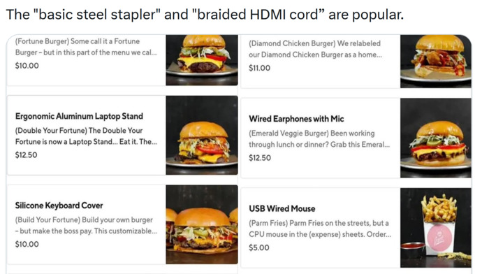 What do you think of a restaurant changing its menu so customers can expense the meal?
