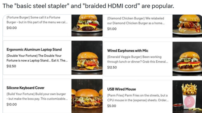 What do you think of a restaurant changing its menu so customers can expense the meal?