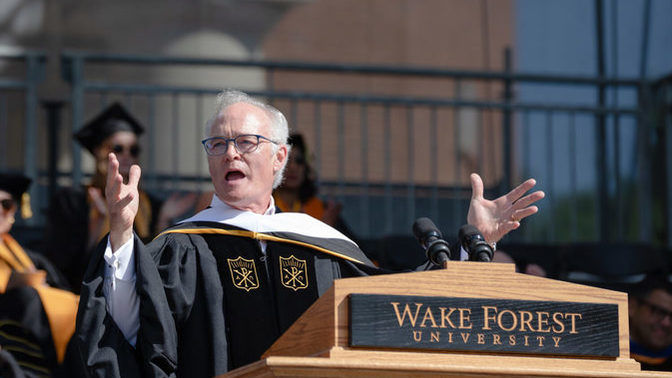 Do you think CBS News' Scott Pelley should be arrested for the commencement speech he gave at Wake Forest University this month?