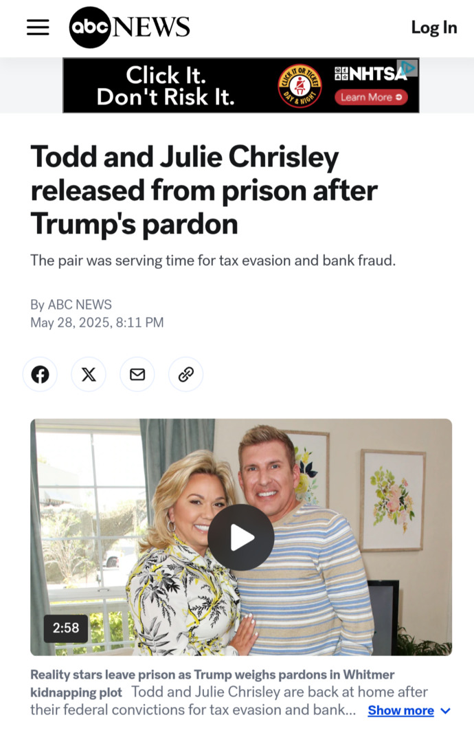 What Is Your Opinion On Donald Trump Pardoning Todd and Julie Chrisley?