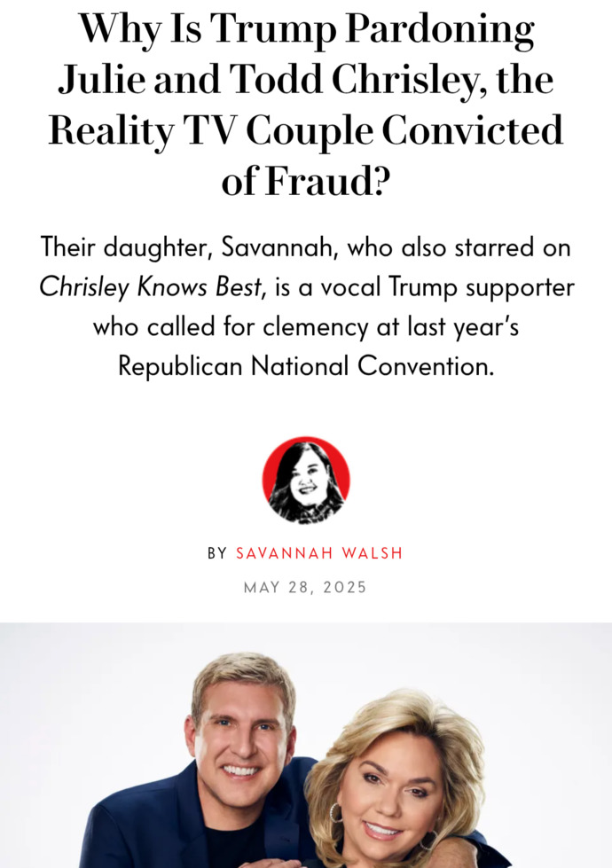 What Is Your Opinion On Donald Trump Pardoning Todd and Julie Chrisley?