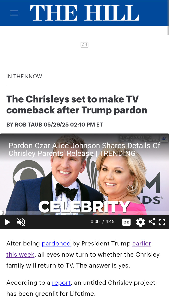 What Is Your Opinion On Donald Trump Pardoning Todd and Julie Chrisley?