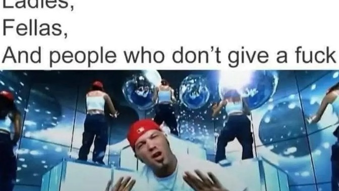 What do you think about how Limp Bizkit, in their irreverent style, addressed the issue of gender identity in the early 2000s?